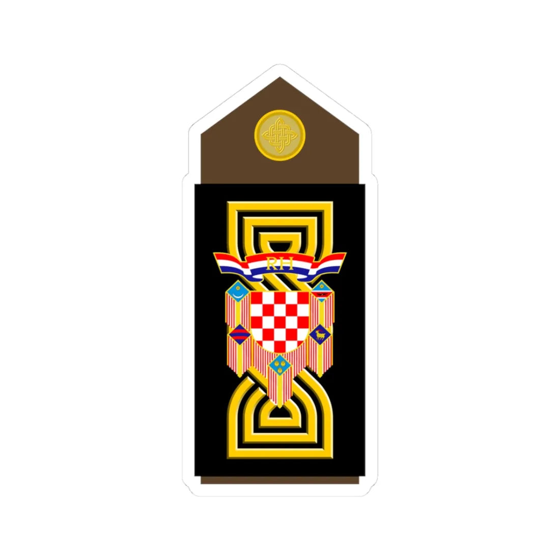 Croatia Vrhovnik (Croatia) (Military Rank) STICKER Vinyl Kiss-Cut Decal 3 Inch White - The Sticker Space