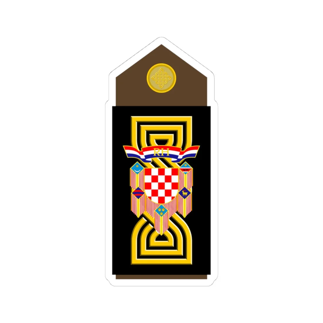 Croatia Vrhovnik (Croatia) (Military Rank) STICKER Vinyl Kiss-Cut Decal 4 Inch White - The Sticker Space
