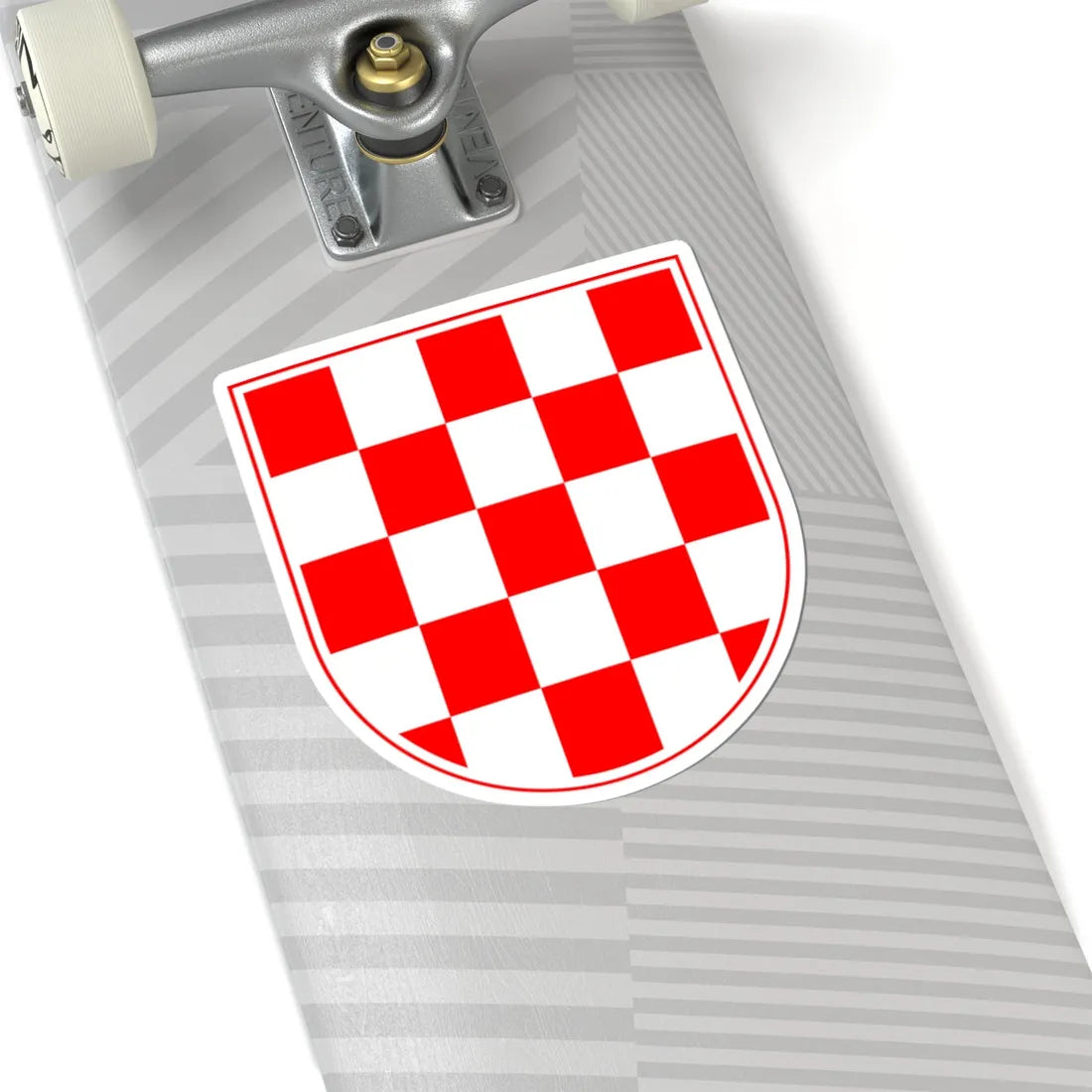 Croatian chequy (Croatia) (Coat of Arms) STICKER Vinyl Kiss-Cut Decal - The Sticker Space