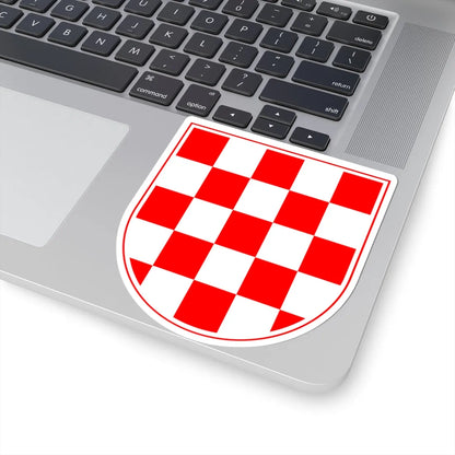 Croatian chequy (Croatia) (Coat of Arms) STICKER Vinyl Kiss-Cut Decal - The Sticker Space