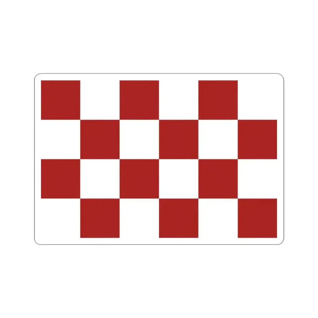 Croatian Chequy Flag (Croatia) STICKER Vinyl Kiss-Cut Decal 3 Inch White - The Sticker Space