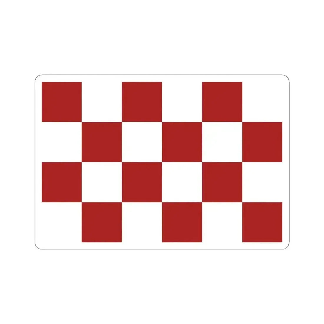 Croatian Chequy Flag (Croatia) STICKER Vinyl Kiss-Cut Decal 4 Inch White - The Sticker Space