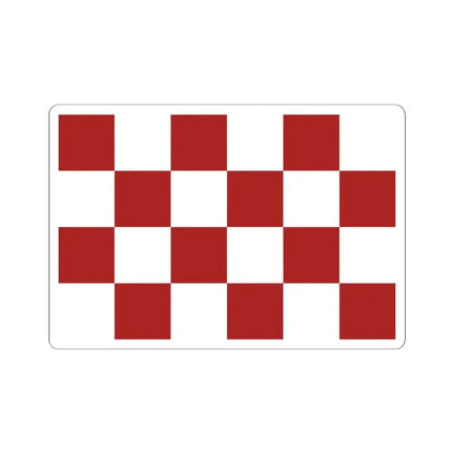 Croatian Chequy Flag (Croatia) STICKER Vinyl Kiss-Cut Decal 6 Inch White - The Sticker Space