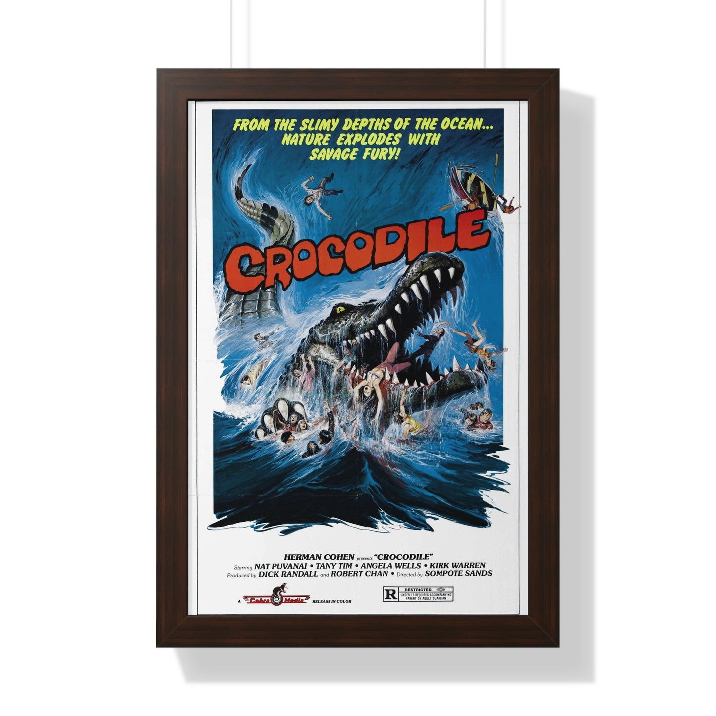 CROCODILE (CHORAKHE) 1979 - Framed Movie Poster-16″ x 24″-The Sticker Space