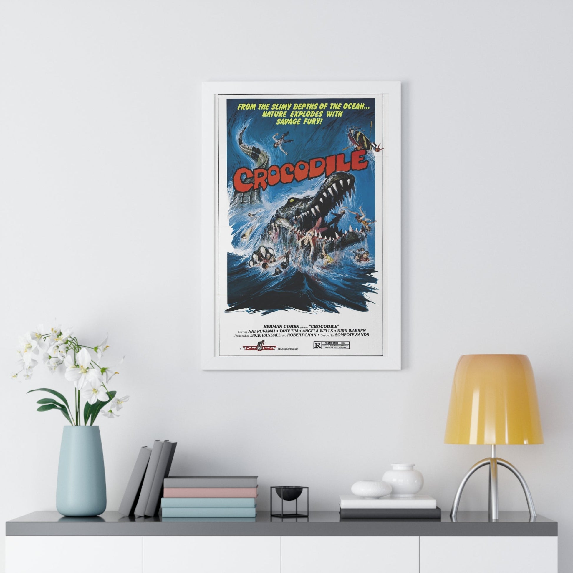 CROCODILE (CHORAKHE) 1979 - Framed Movie Poster-The Sticker Space