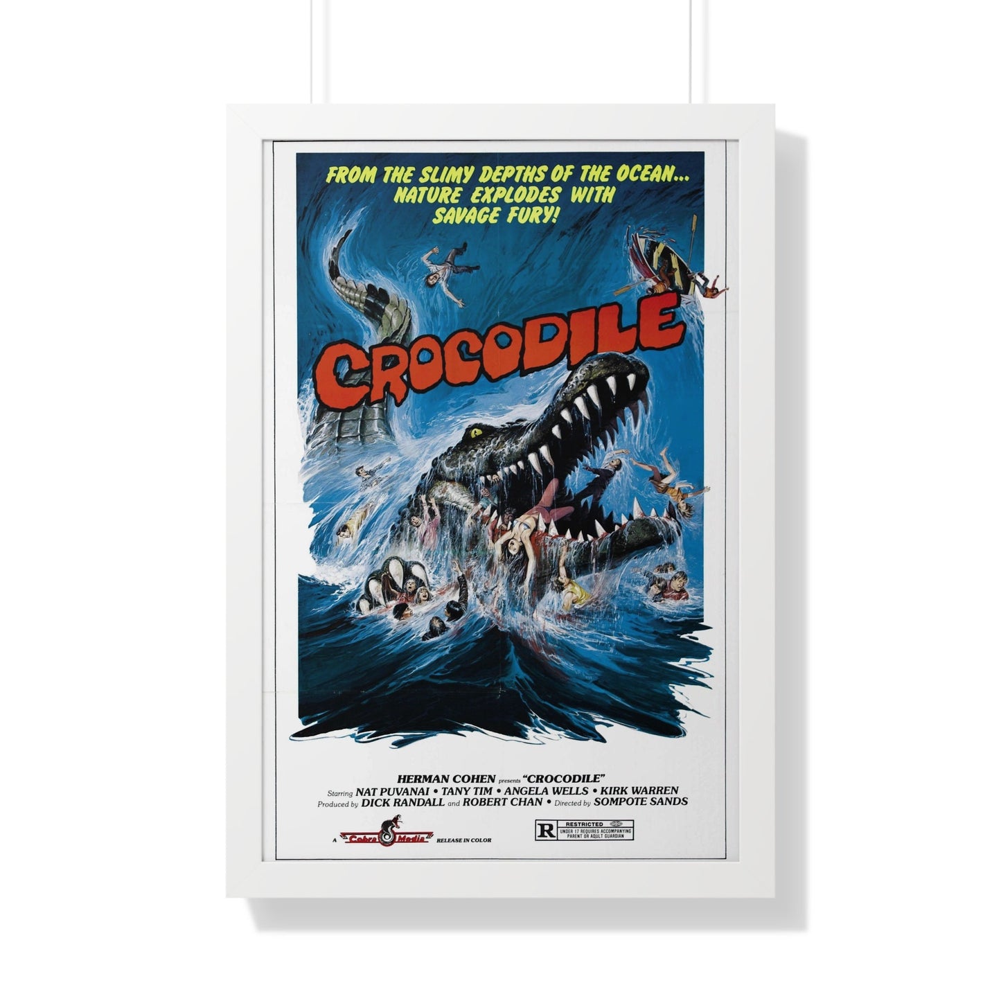 CROCODILE (CHORAKHE) 1979 - Framed Movie Poster-20" x 30"-The Sticker Space