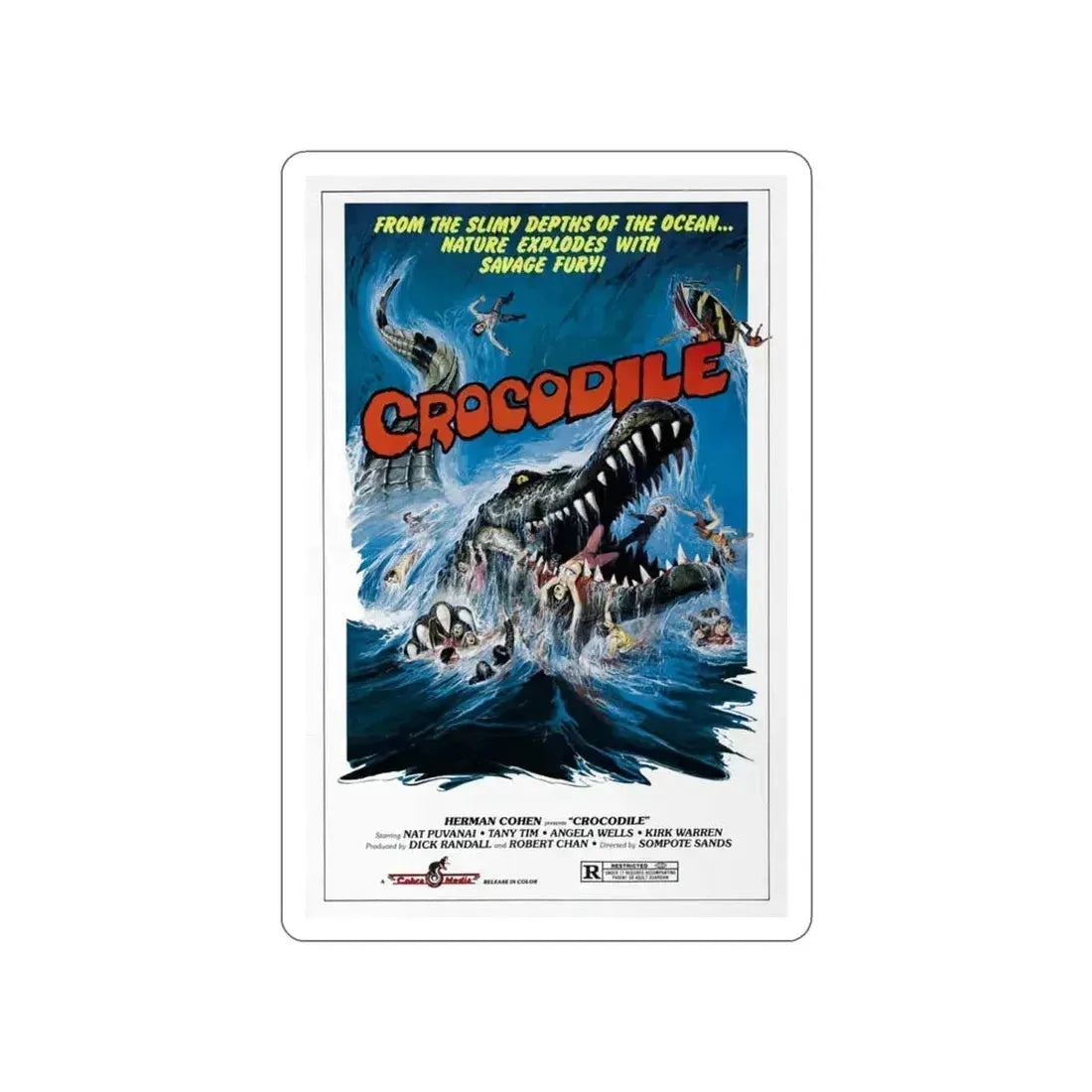 CROCODILE (CHORAKHE) 1979 Movie Poster STICKER Vinyl Die-Cut Decal 3 Inch - The Sticker Space