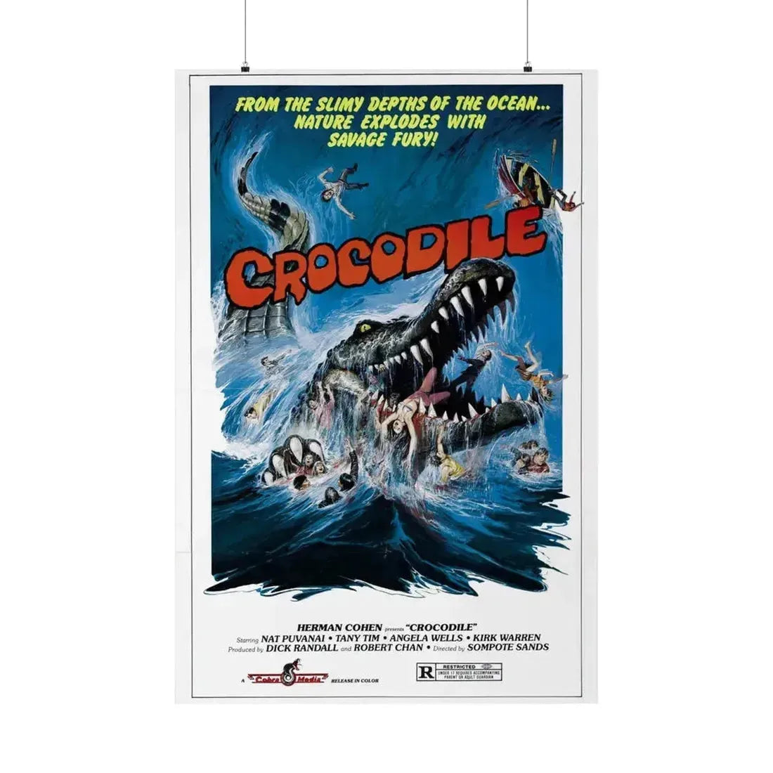 CROCODILE (CHORAKHE) 1979 - Paper Movie Poster 36" x 54" Matte - The Sticker Space