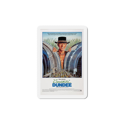 Crocodile Dundee 1986 Movie Poster Die-Cut Magnet-6 × 6"-The Sticker Space