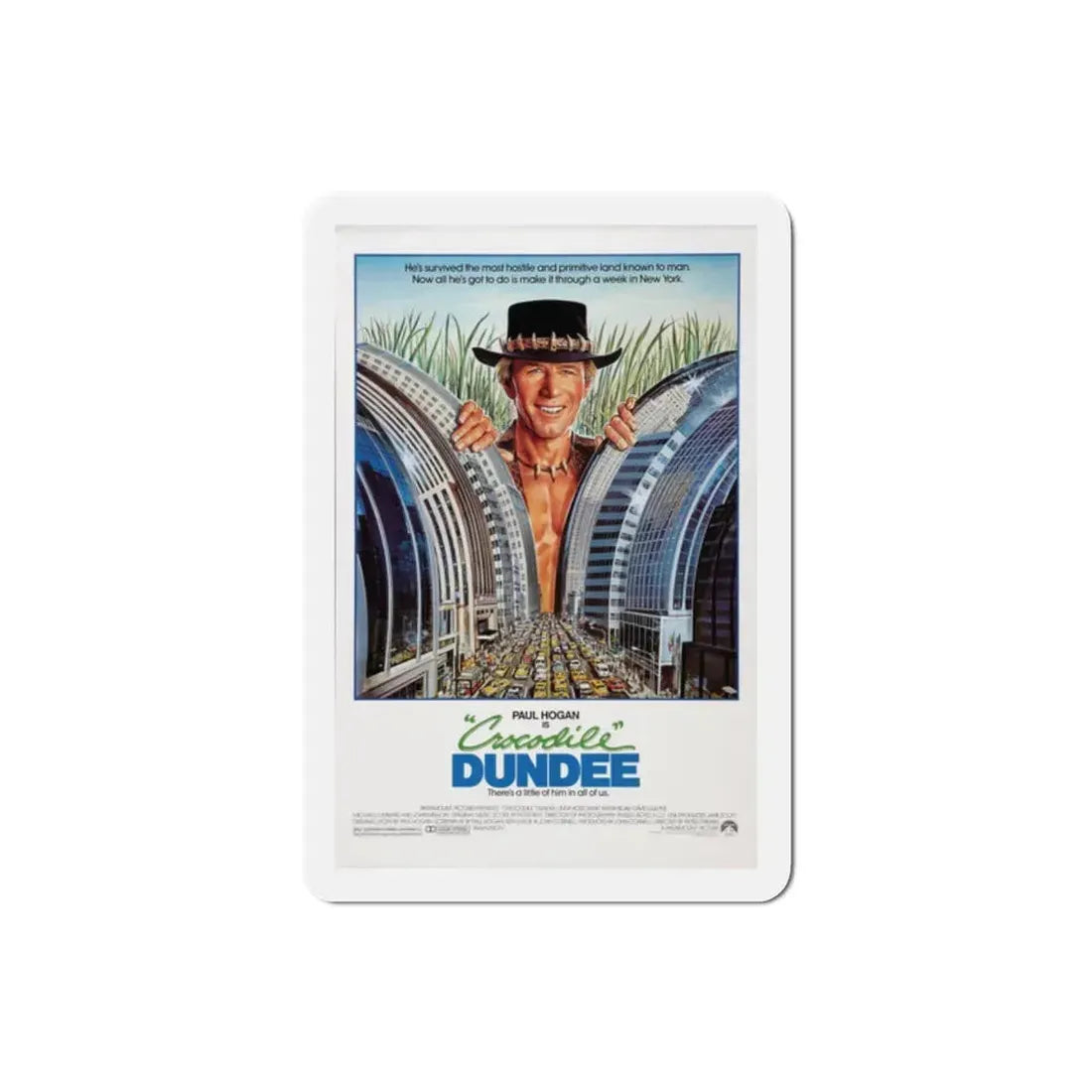 Crocodile Dundee 1986 Movie Poster Refrigerator Magnet 2 Inch - The Sticker Space