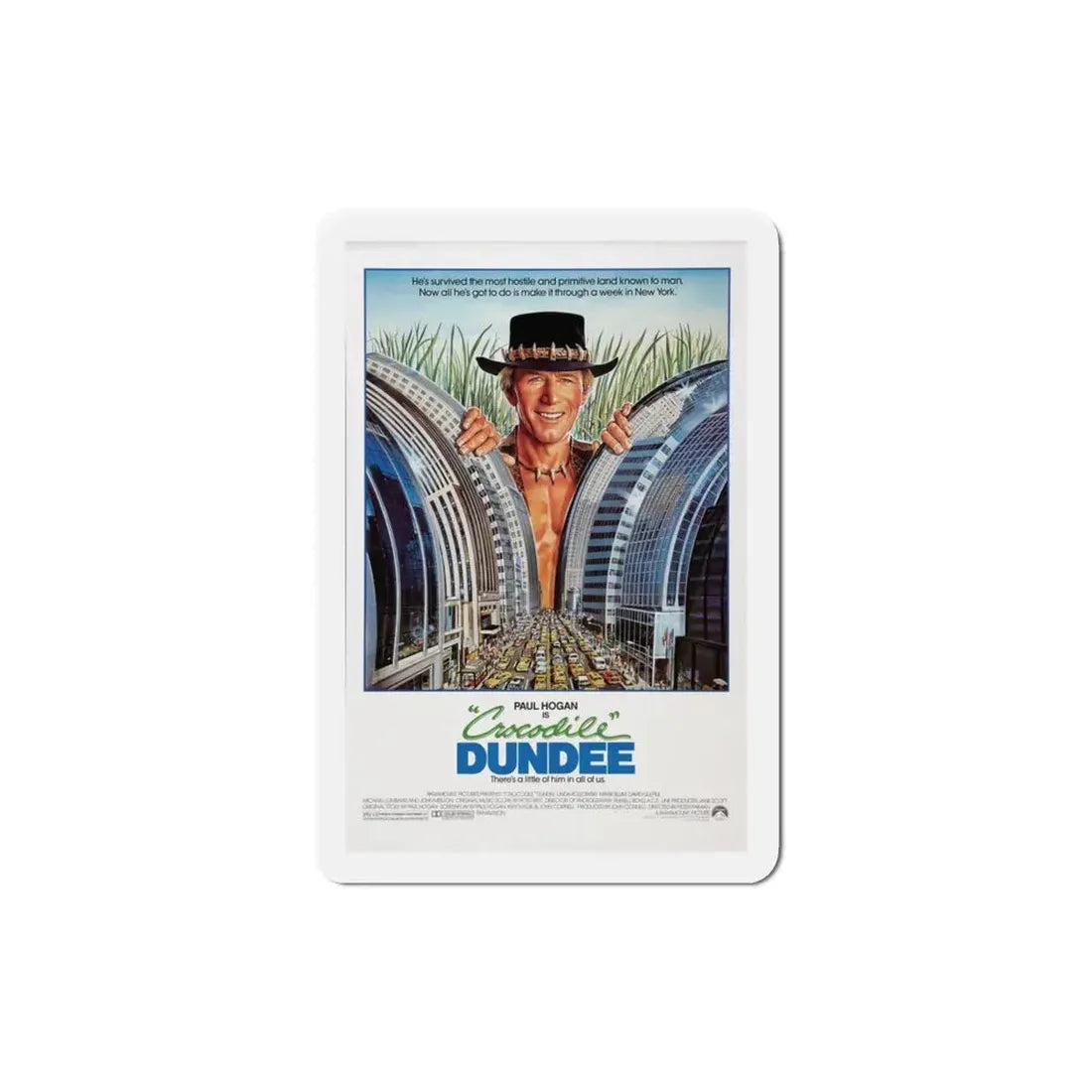 Crocodile Dundee 1986 Movie Poster Refrigerator Magnet 3 Inch - The Sticker Space