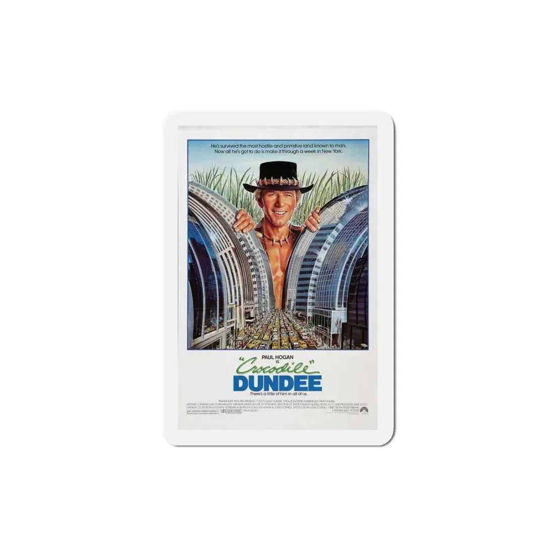 Crocodile Dundee 1986 Movie Poster Refrigerator Magnet 4 Inch - The Sticker Space