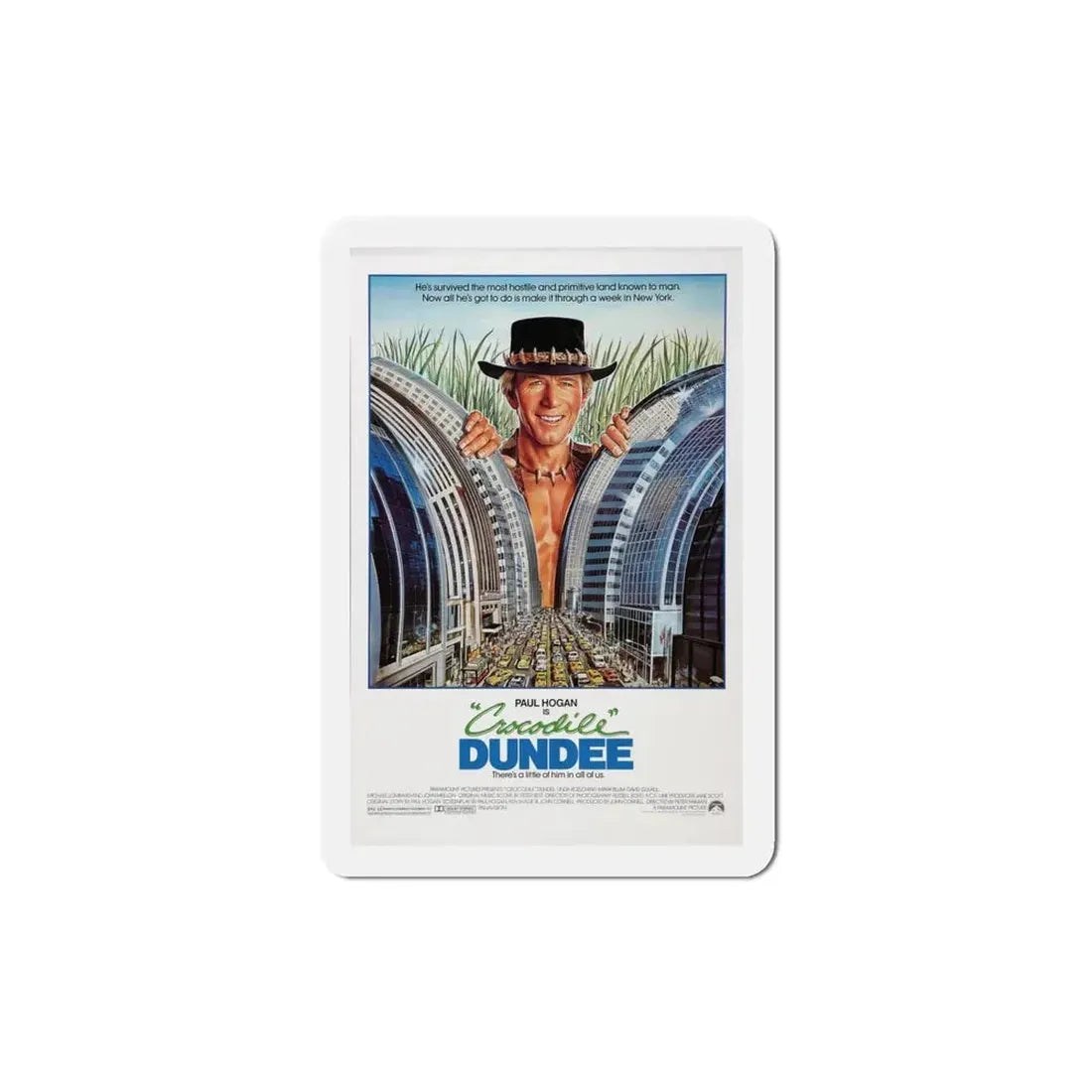 Crocodile Dundee 1986 Movie Poster Refrigerator Magnet - The Sticker Space