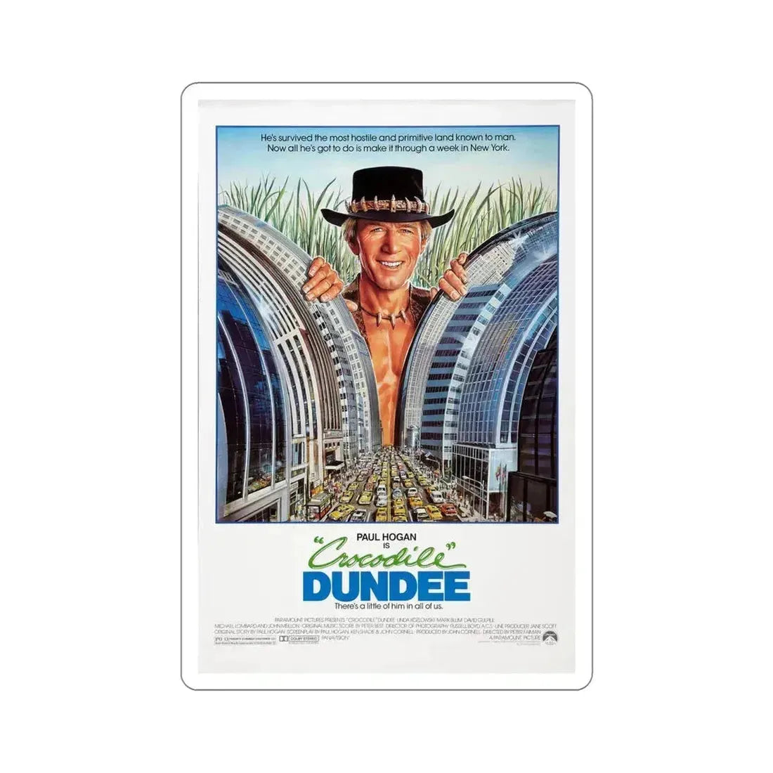 Crocodile Dundee 1986 Movie Poster STICKER Vinyl Die-Cut Decal 6 Inch - The Sticker Space