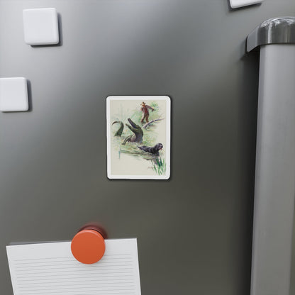 Crocodile Hunter, Roto Magazine story illustration (Magazine Illustration) Refrigerator Magnet-The Sticker Space