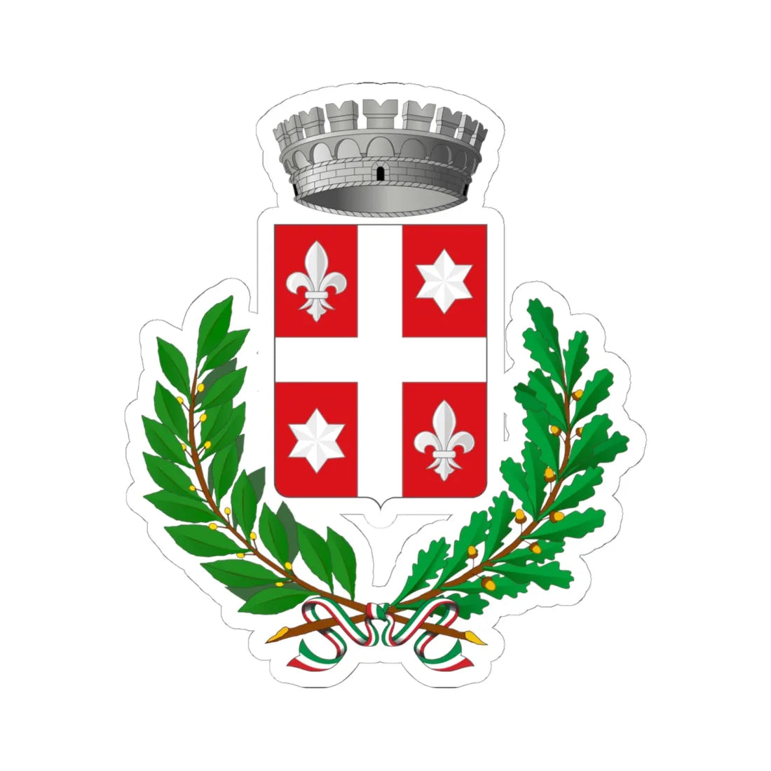 Crodo-Stemma (Italy) (Coat of Arms) STICKER Vinyl Kiss-Cut Decal 6 Inch White - The Sticker Space