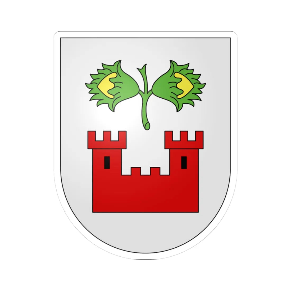Croglio-coat of arms (Switzerland) (Coat of Arms) STICKER Vinyl Kiss-Cut Decal 3 Inch White - The Sticker Space