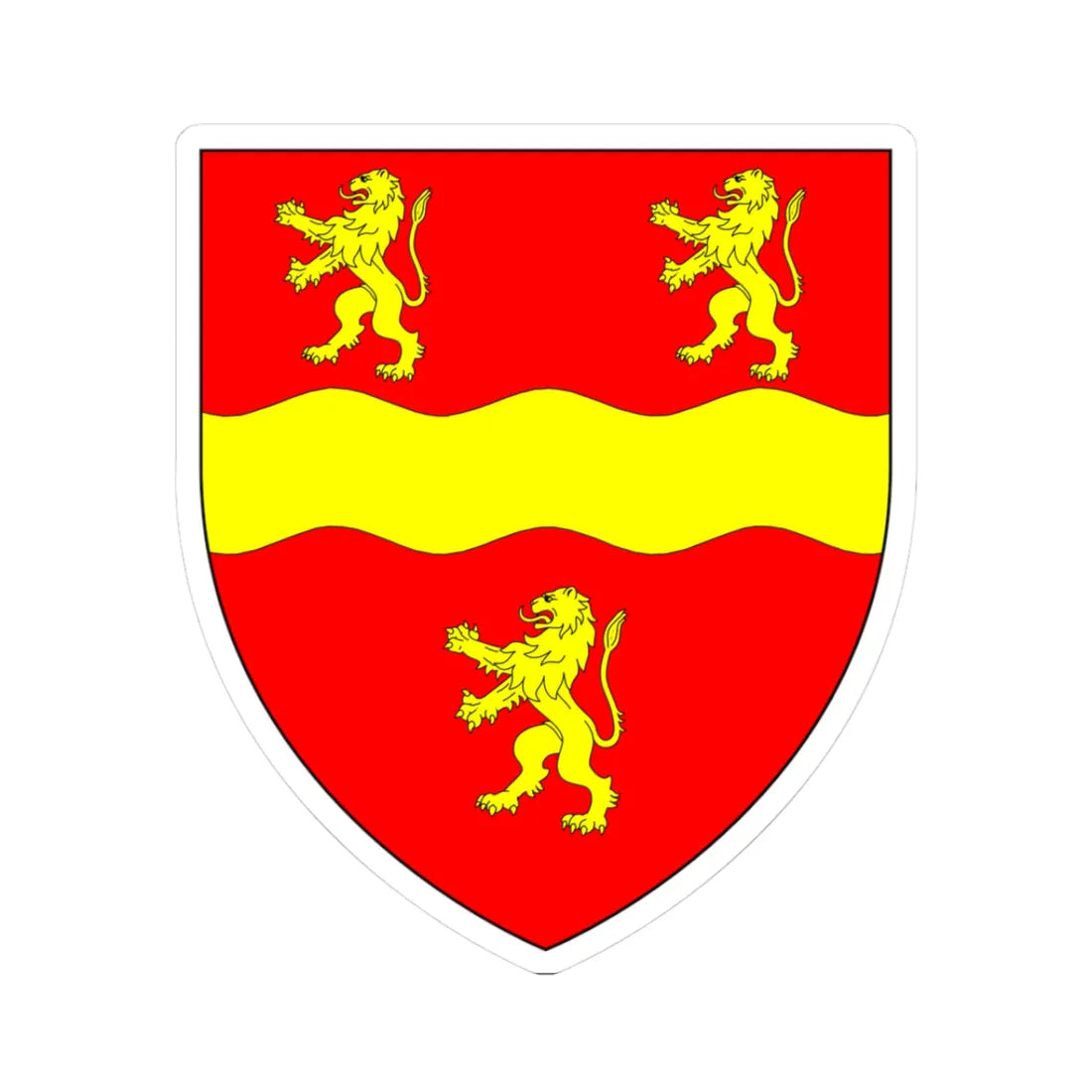 Crompton of Crompton Lancs Arms (England) (Coat of Arms) STICKER Vinyl Kiss-Cut Decal 3 Inch White - The Sticker Space