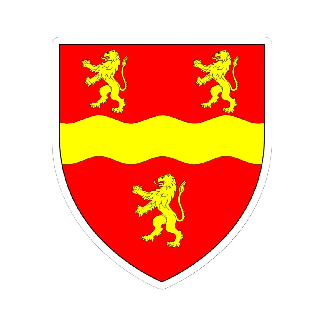 Crompton of Crompton Lancs Arms (England) (Coat of Arms) STICKER Vinyl Kiss-Cut Decal 6 Inch White - The Sticker Space