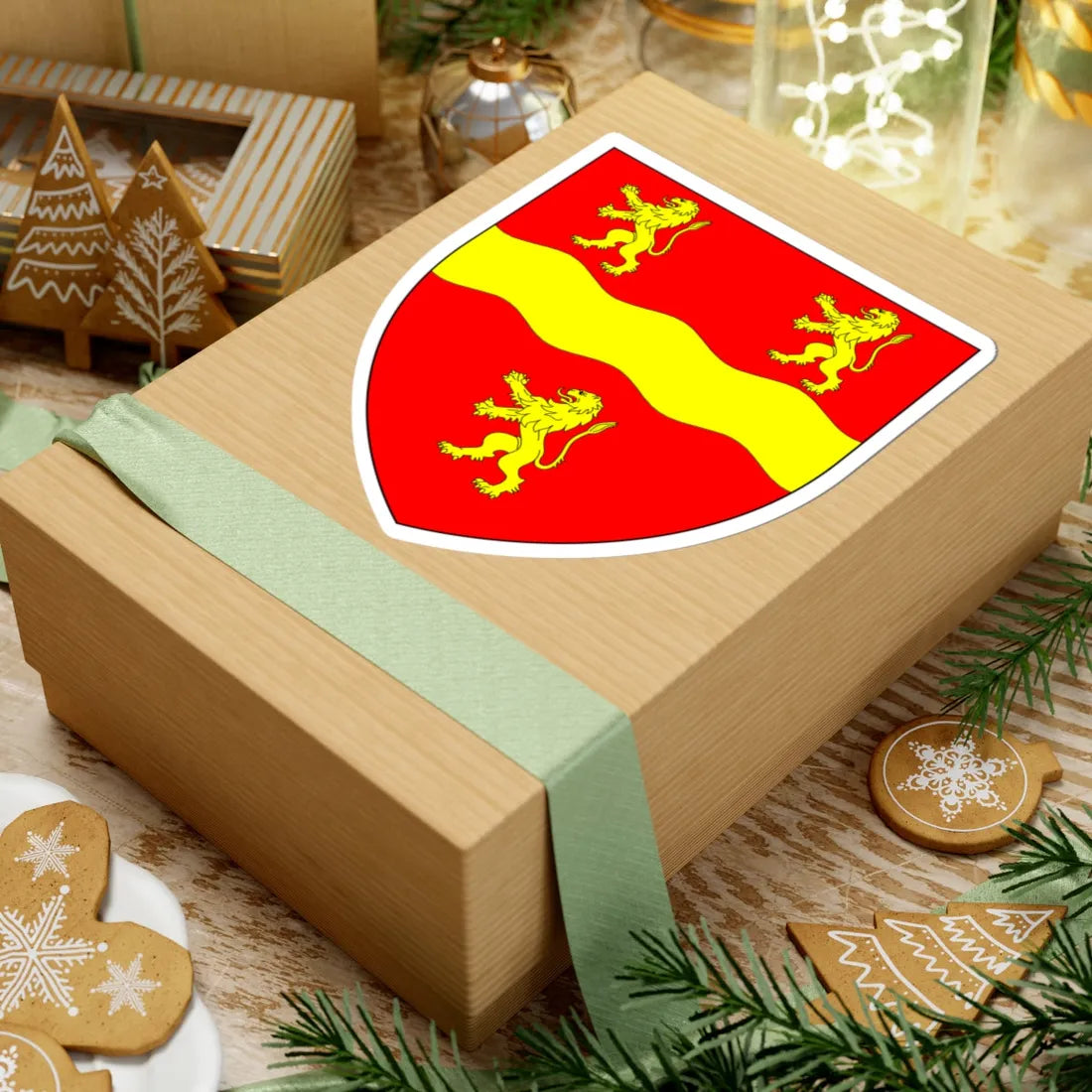 Crompton of Crompton Lancs Arms (England) (Coat of Arms) STICKER Vinyl Kiss-Cut Decal - The Sticker Space