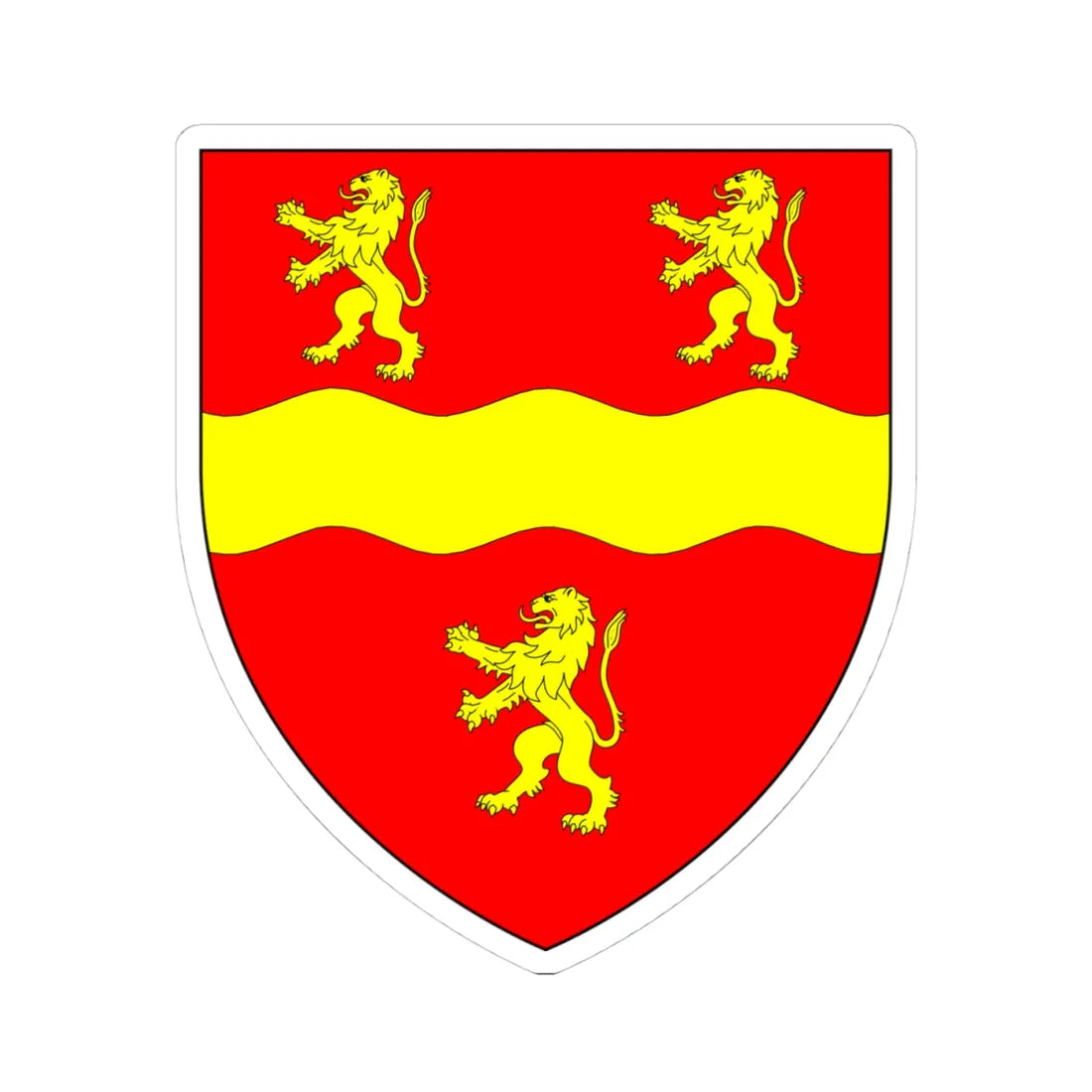 Crompton of Crompton Lancs Arms (England) (Coat of Arms) STICKER Vinyl Kiss-Cut Decal - The Sticker Space