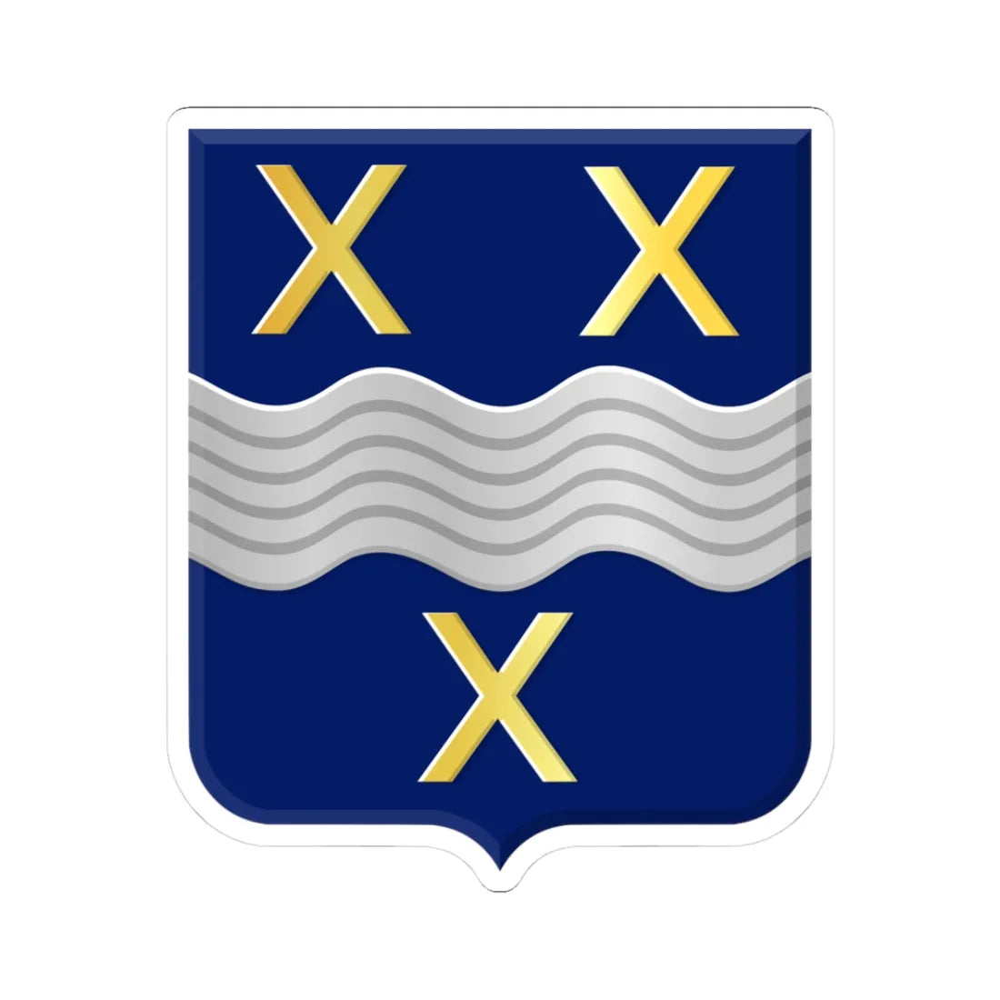 Cromstrijen heerlijkheidswapen (Netherlands) (Coat of Arms) STICKER Vinyl Kiss-Cut Decal 3 Inch White - The Sticker Space