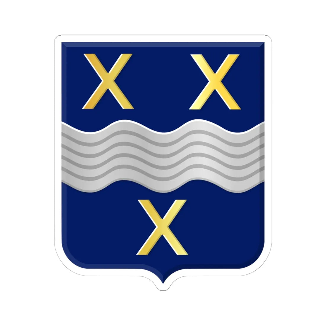 Cromstrijen heerlijkheidswapen (Netherlands) (Coat of Arms) STICKER Vinyl Kiss-Cut Decal 4 Inch White - The Sticker Space