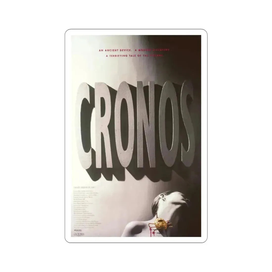 Cronos 1994 Movie Poster STICKER Vinyl Die-Cut Decal 4 Inch - The Sticker Space
