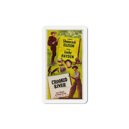 Crooked River 1950 Movie Poster Die-Cut Magnet-5 Inch-The Sticker Space