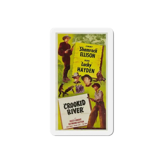 Crooked River 1950 Movie Poster Refrigerator Magnet 2 Inch - The Sticker Space