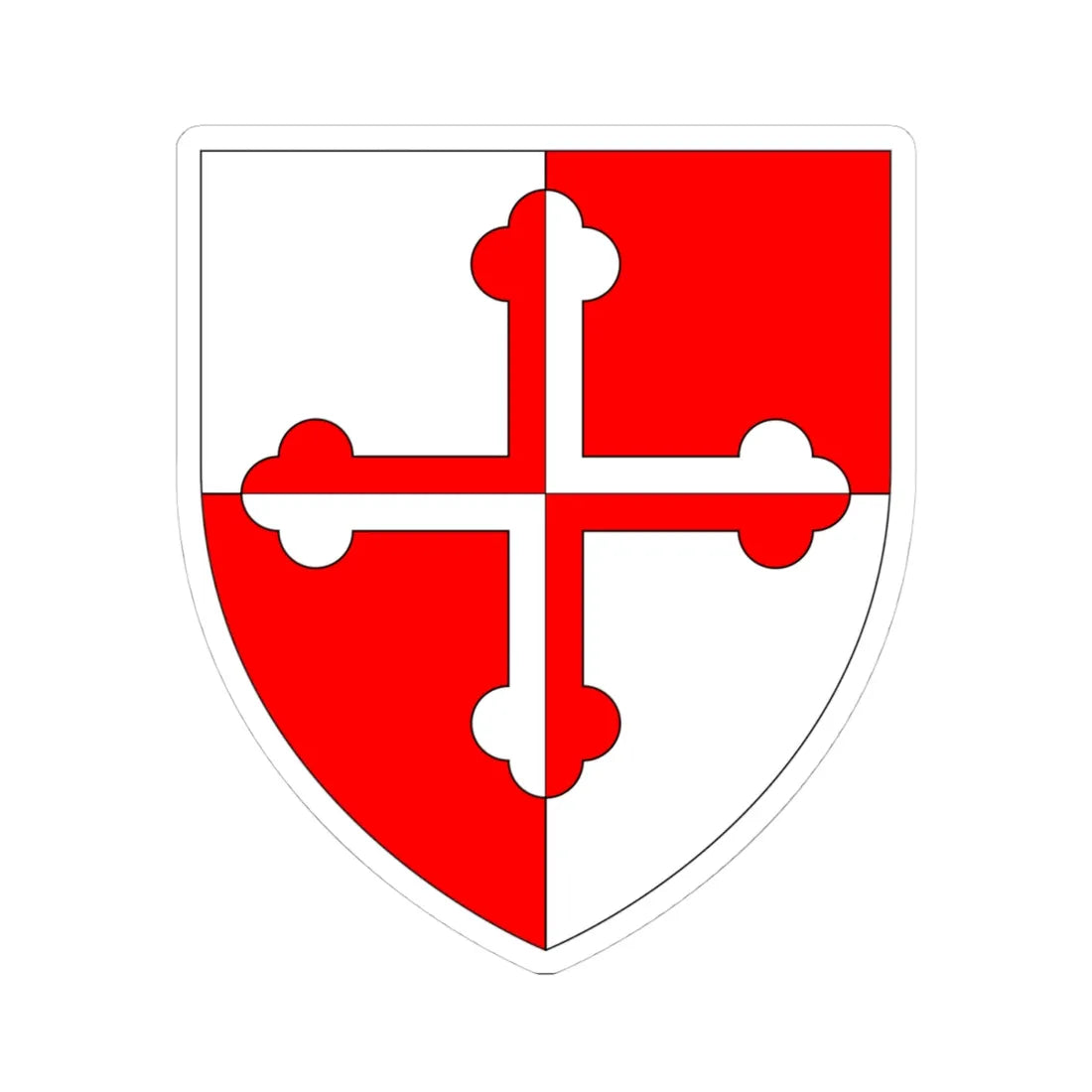 CroslandArms (England) (Coat of Arms) STICKER Vinyl Kiss-Cut Decal 4 Inch White - The Sticker Space