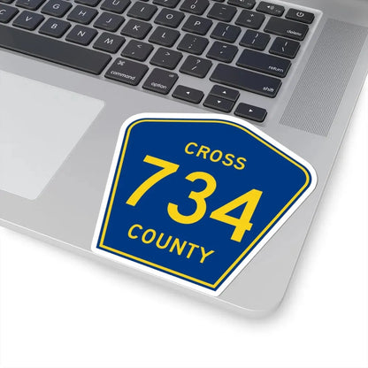 Cross County Route 734 AR (Arkansas) (Road Sign) STICKER Vinyl Kiss-Cut Decal - The Sticker Space