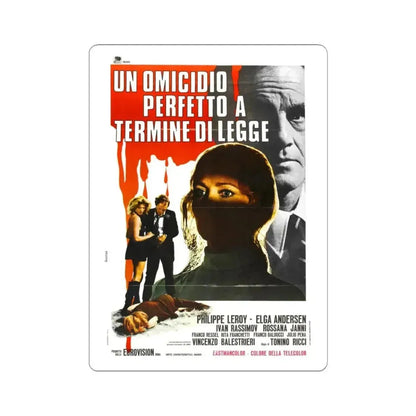 CROSS CURRENT (2) 1971 Movie Poster - STICKER Vinyl Kiss-Cut Decal 4 Inch White - The Sticker Space