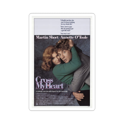 Cross My Heart 1987 Movie Poster STICKER Vinyl Die-Cut Decal-2 Inch-The Sticker Space