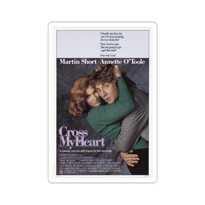 Cross My Heart 1987 Movie Poster STICKER Vinyl Die-Cut Decal-4 Inch-The Sticker Space