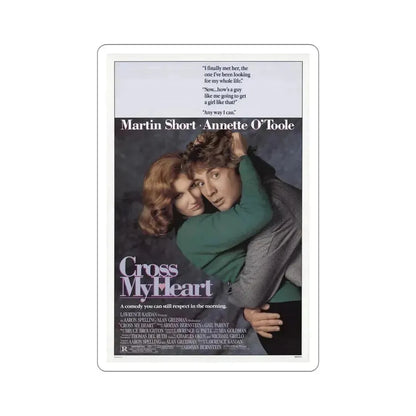 Cross My Heart 1987 Movie Poster STICKER Vinyl Die-Cut Decal 5 Inch - The Sticker Space