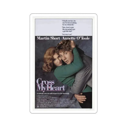 Cross My Heart 1987 Movie Poster STICKER Vinyl Die-Cut Decal 6 Inch - The Sticker Space