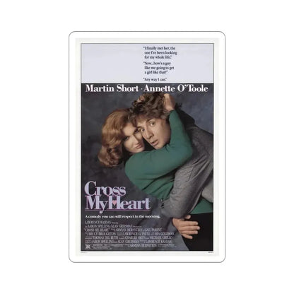 Cross My Heart 1987 Movie Poster STICKER Vinyl Die-Cut Decal - The Sticker Space