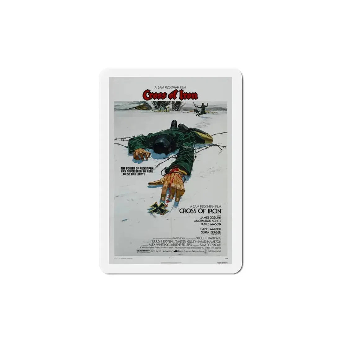 Cross of Iron 1977 Movie Poster Refrigerator Magnet 4 Inch - The Sticker Space