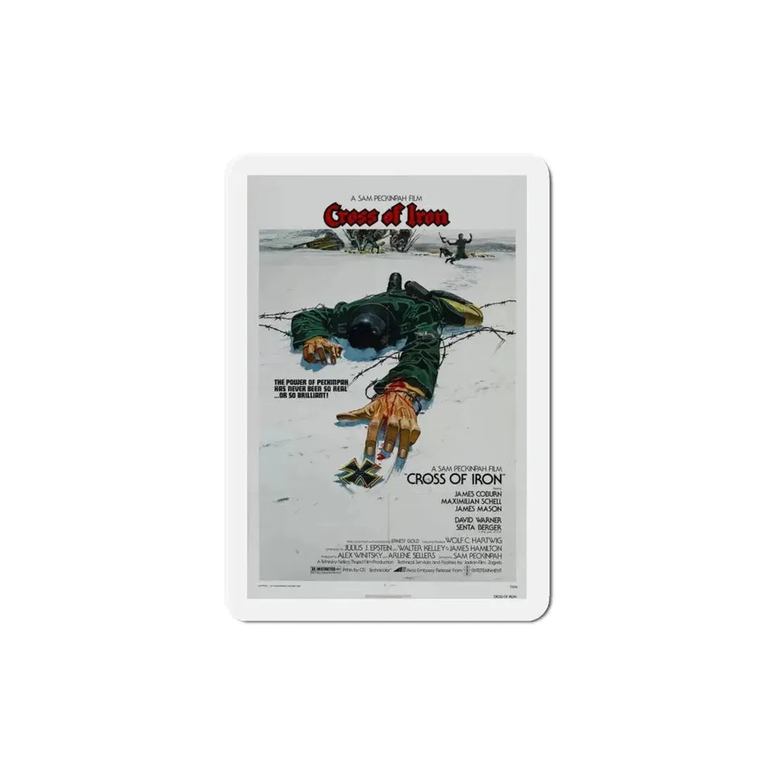 Cross of Iron 1977 Movie Poster Refrigerator Magnet - The Sticker Space