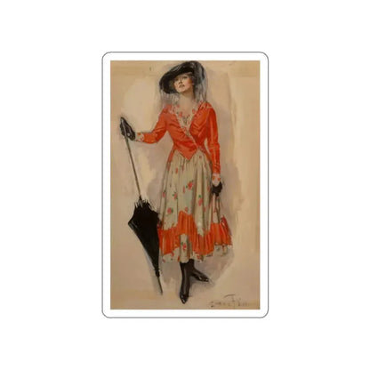 Crossed Wires, American Magazine story interior illustration (Magazine Illustration) STICKER Vinyl Die-Cut Decal White Die-Cut 2 Inch - The Sticker Space