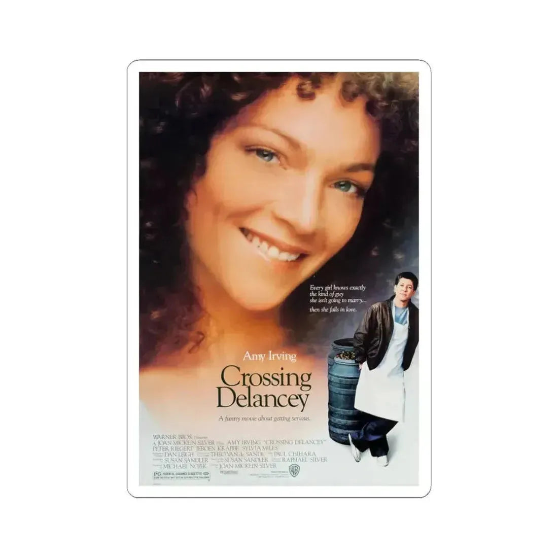 Crossing Delancey 1988 Movie Poster - STICKER Vinyl Kiss-Cut Decal 3 Inch White - The Sticker Space