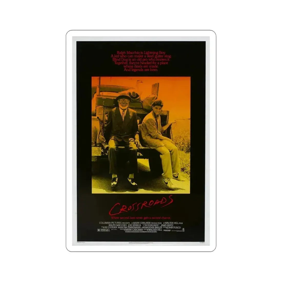 Crossroads 1986 Movie Poster STICKER Vinyl Die-Cut Decal 5 Inch - The Sticker Space