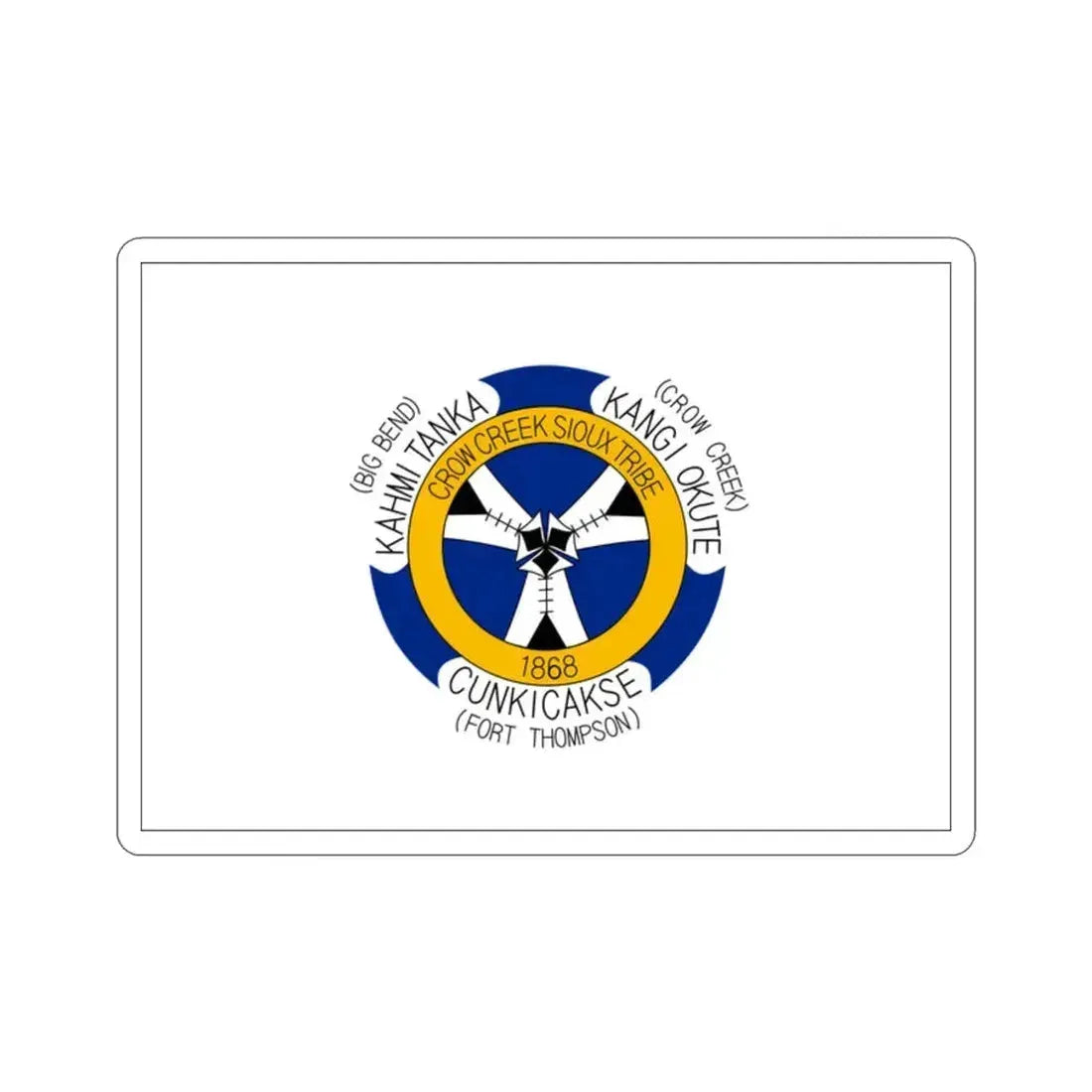 Crow Creek Flag STICKER Vinyl Die-Cut Decal 2 Inch - The Sticker Space