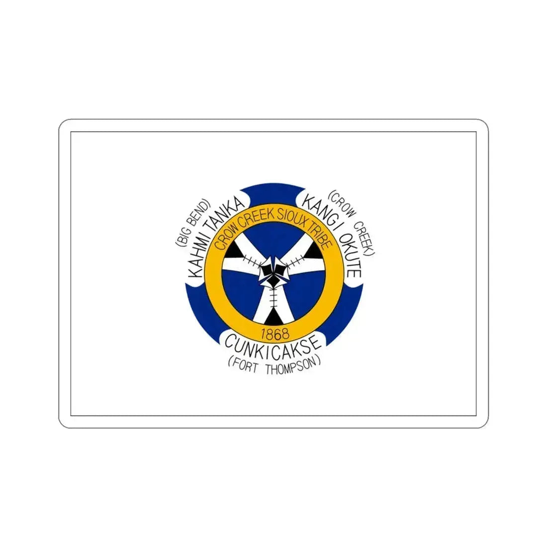 Crow Creek Flag STICKER Vinyl Die-Cut Decal 3 Inch - The Sticker Space