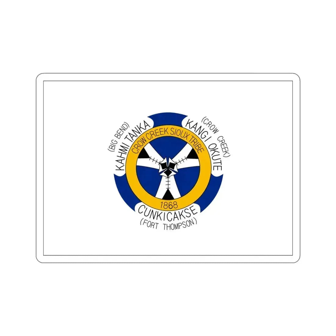 Crow Creek Flag STICKER Vinyl Die-Cut Decal - The Sticker Space