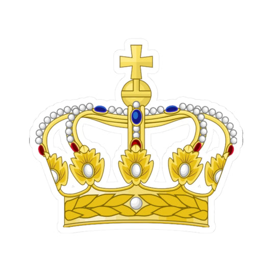 Crown of King of Italy Napoleonic (Italy) (Coat of Arms) STICKER Vinyl Kiss-Cut Decal 2 Inch White - The Sticker Space