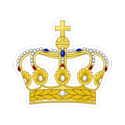 Crown of King of Italy Napoleonic (Italy) (Coat of Arms) STICKER Vinyl Kiss-Cut Decal 6 Inch White - The Sticker Space