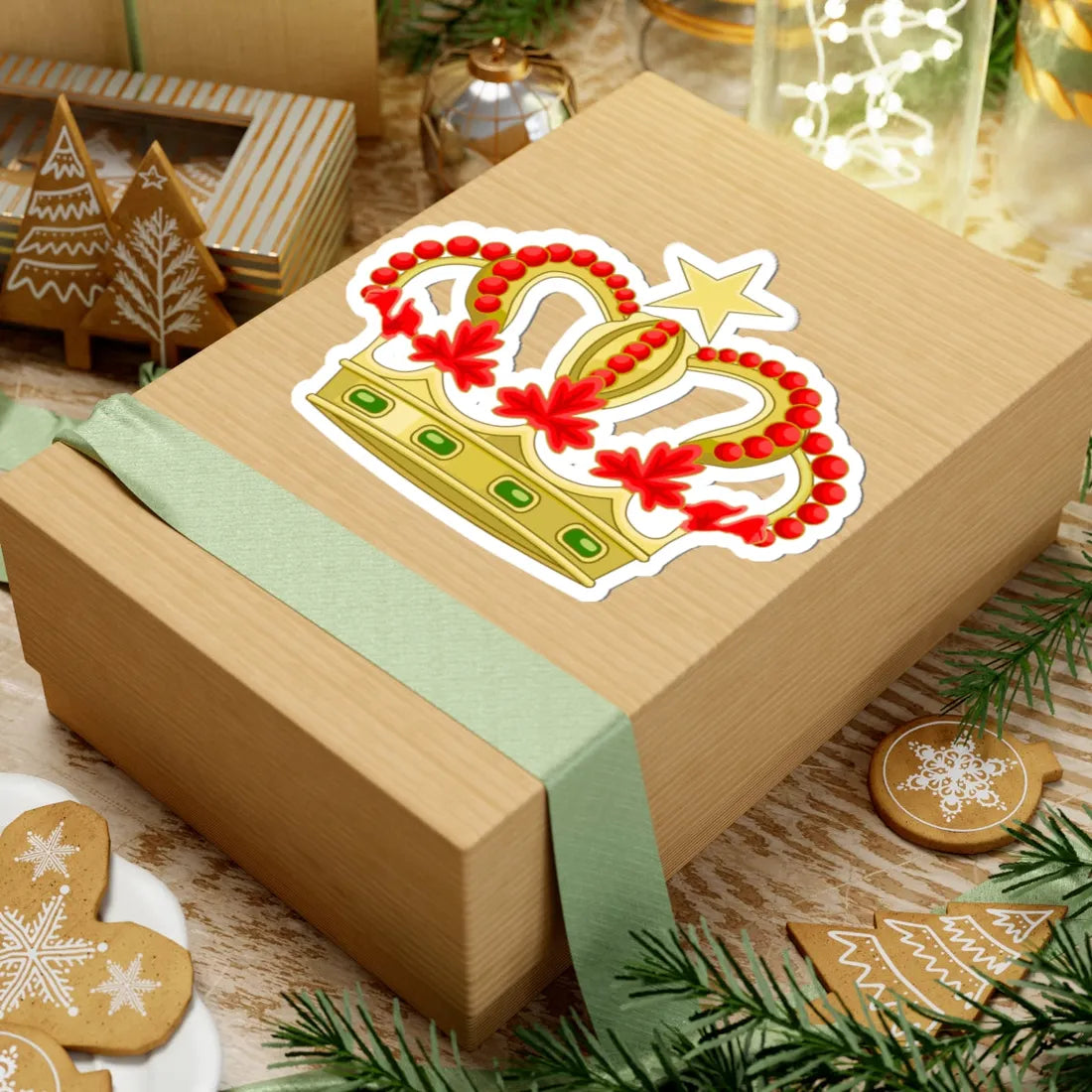 Crown of Morocco 2 (Morocco) (Coat of Arms) STICKER Vinyl Kiss-Cut Decal - The Sticker Space