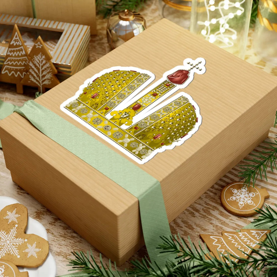 Crown of Russian Empress Anna Ivanowna (Poland) (Coat of Arms) STICKER Vinyl Kiss-Cut Decal - The Sticker Space